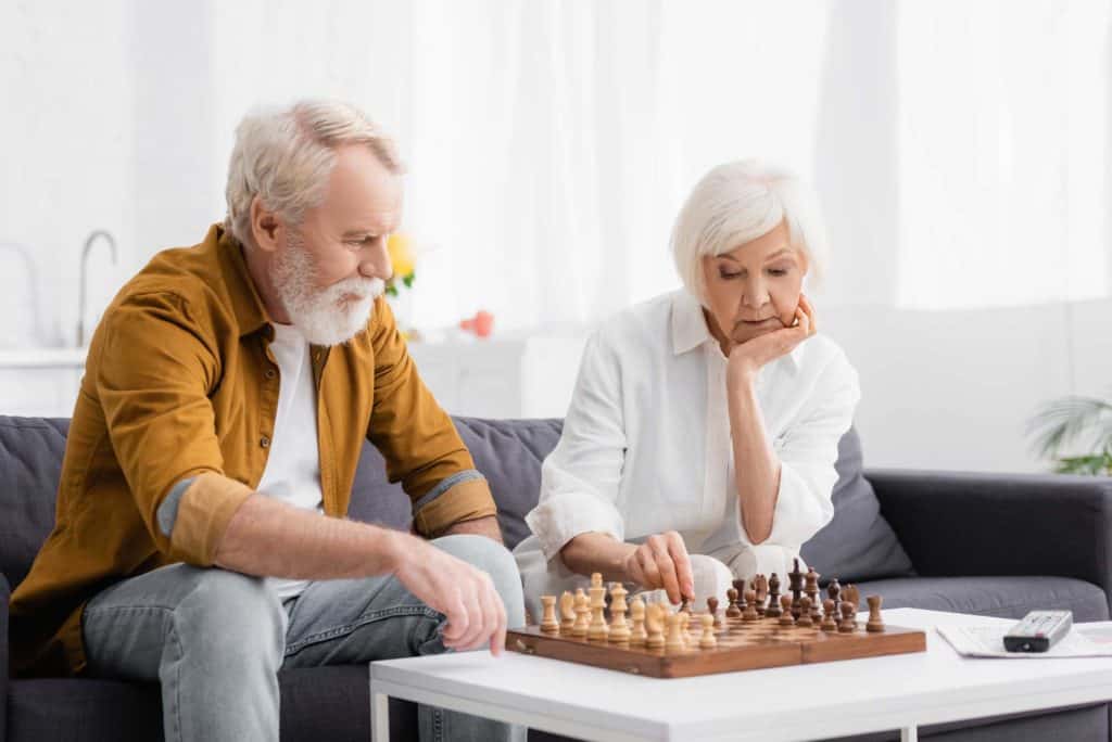 Chess Play with Senior Living